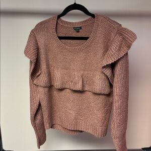 Wild Fable Ruffled Sweater - Mauve
